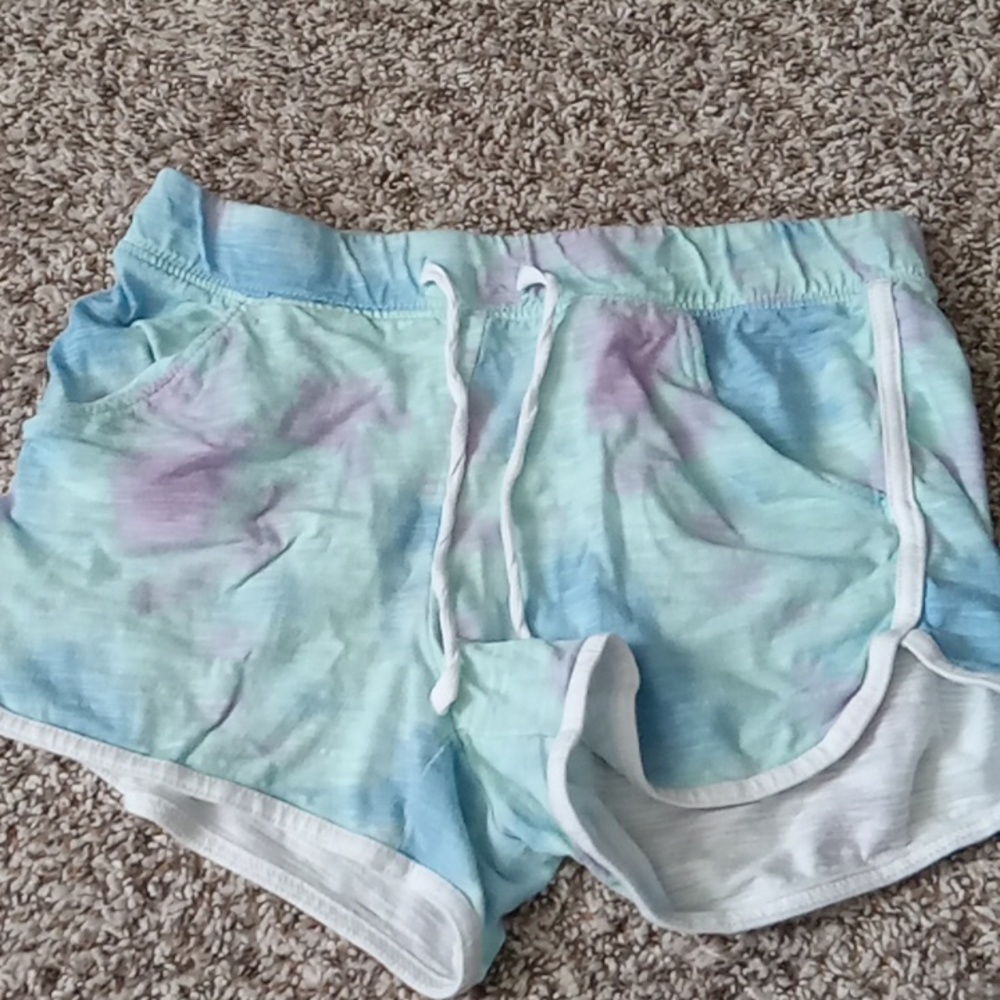 Justice active tie dye shorts